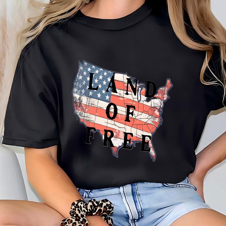 ® America Land Of Free Shirt, American Patriotic Shirts, 4th Of July Gifts, Patriotic Hoodies, Usa Flag Shirt, Freedom Shirt T-shirt