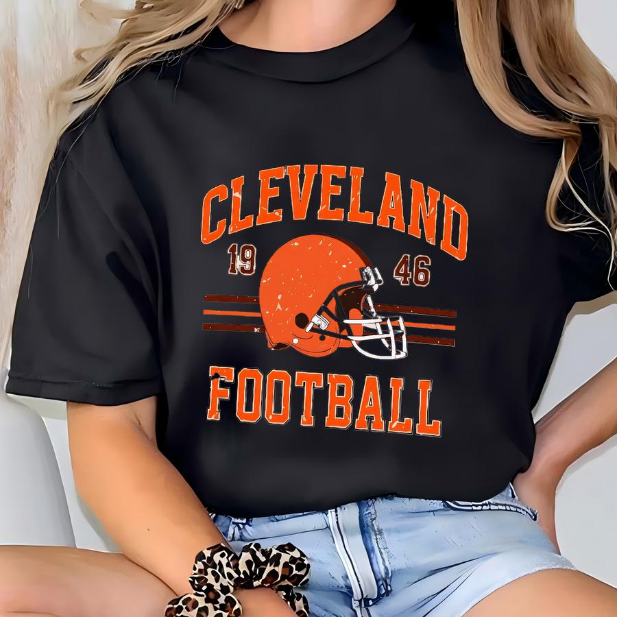 Cleveland Est 1946 Hoodie, Unisex Football Fan Apparel, Cleveland Sweatshirt, Game Day Hoodie, Vintage Cleveland Browns Sweatshirt, E1169 T-shirt