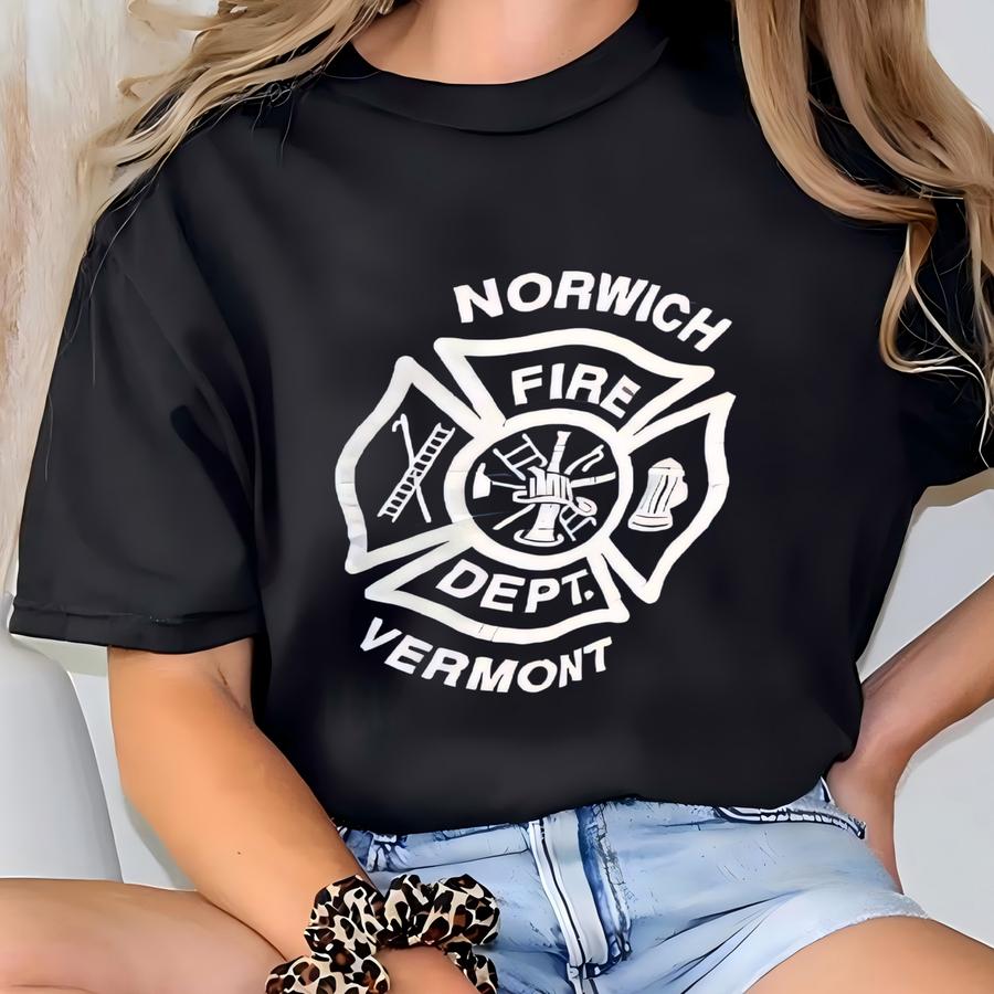 Vintage Norwich Fire Department Hoodie Size L T-shirt