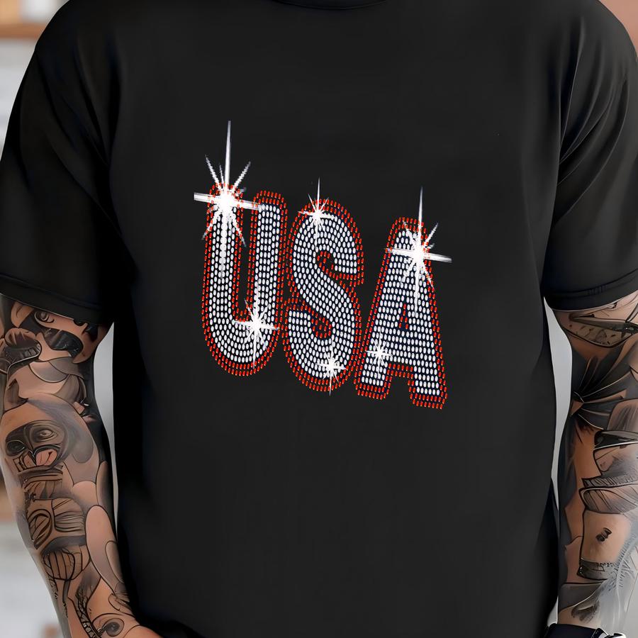 Usa Rhinestone Hat: Patriotic 4th Of July Cap T-shirt