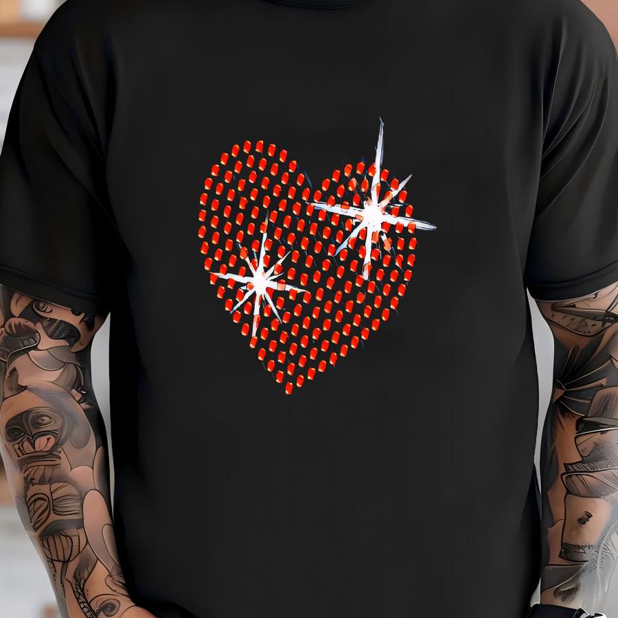 Rhinestone I Heart Hat: Sparkling Football  T-shirt