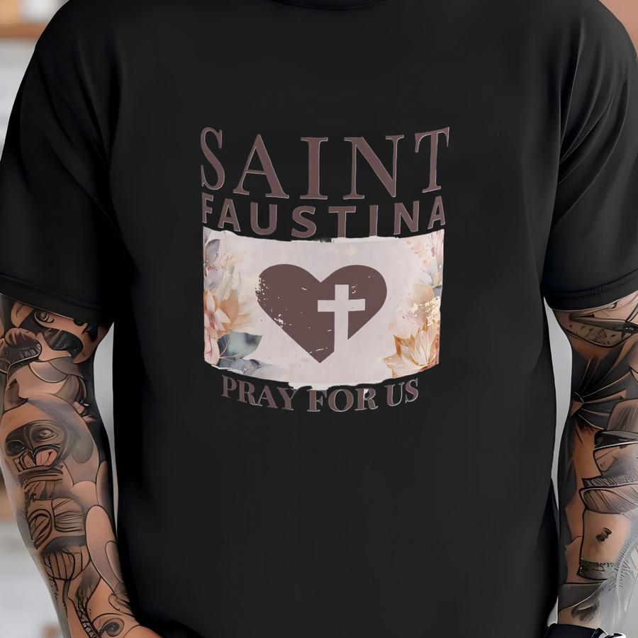 Saint Faustina Mug | Patron Saint Of Divine Mercy | Catholic Gift For Women | 15oz Faith-inspired Coffee Cup | Pray For Us | Religious Mugs T-shirt
