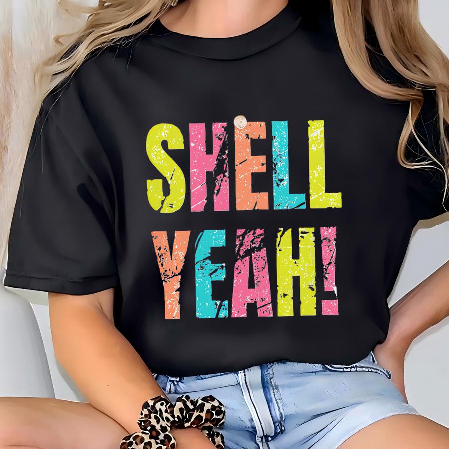 Beach Shirt Graphic Tee, S Yeah Summer Shirt Gift For Beach Lover, Cute Vacation Tshirt Colorful Summer Tee T-shirt
