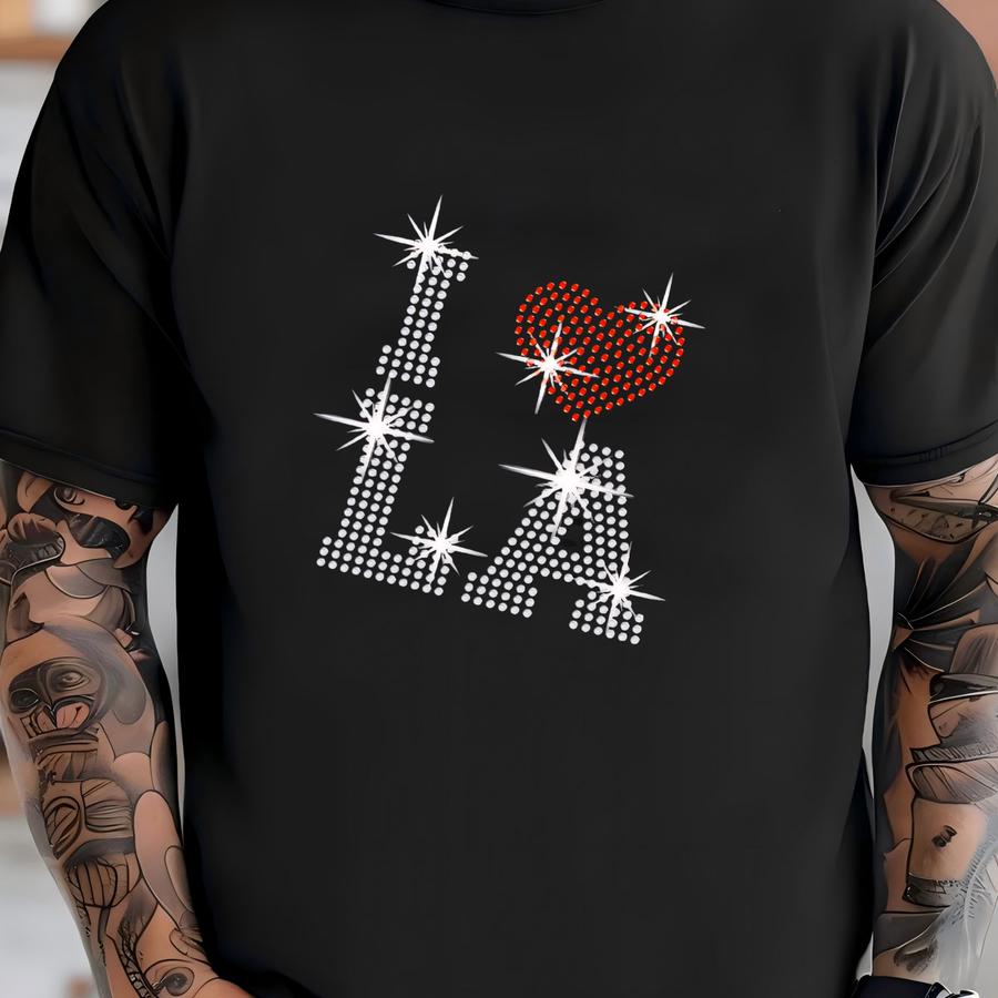 I Heart La Rhinestone Hat: Game Day  T-shirt