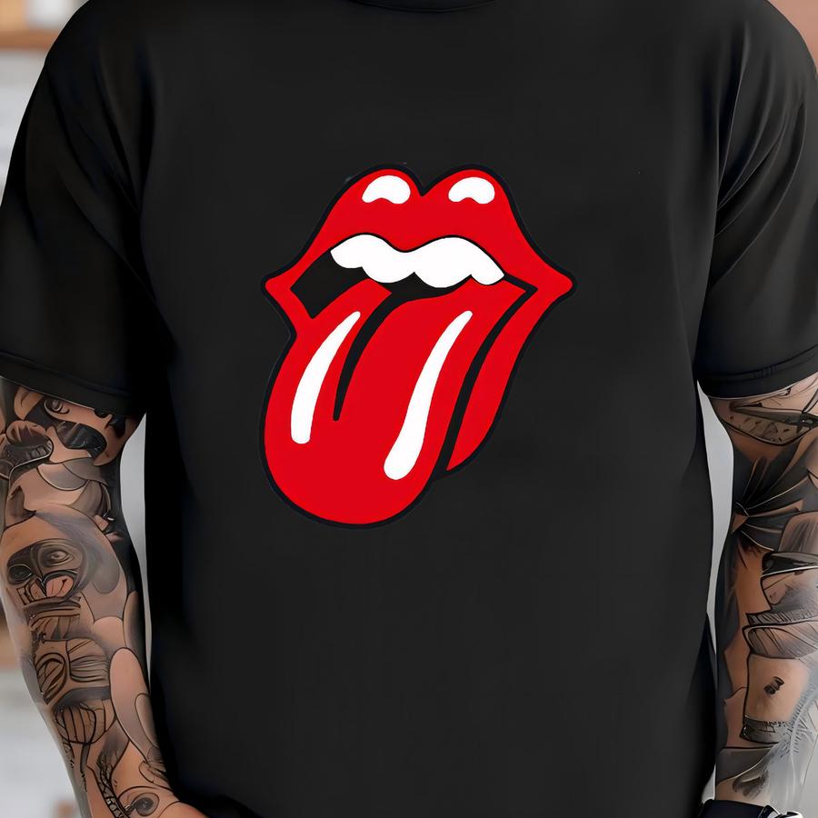 Retro Tongue Shirt, Rock Band Shirt, Music Lover Gift, Rock N Roll Tee, Gift For Men, Women T-shirt
