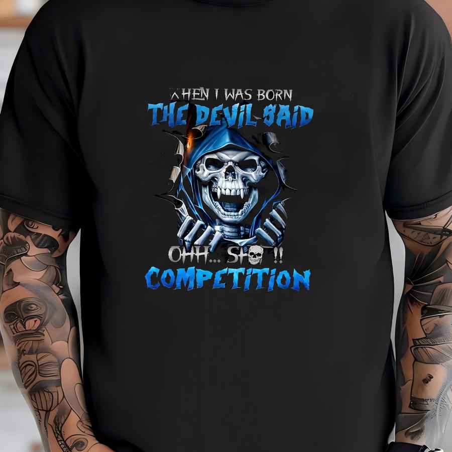 When I Was Born The Devil Said Oh ! Sarcastic Unisex Garment-dyed Hoodie, Graphic Hoodie, Sweatshirt For Him And Her T-shirt