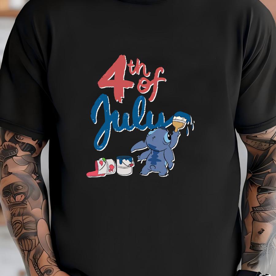 4th Of July Stitch Shirt, Usa Shirt, 4th Of July Tee, World Freedom Trip Shirt, Stitch 4th Of July Shirt T-shirt