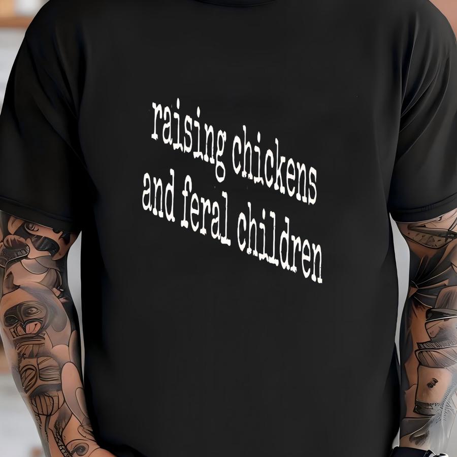 ® Raising Chickens And Children Shirt, Farm Mom Gift, Homestead Life, Chicken Mom, Women's Tshirt, Parent Humor T-shirt