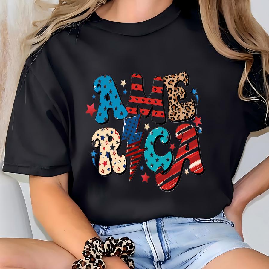 Retro Comfort Usa Flag Hoodie, 4th Of July Shirt, America Hoodie, Independence Day Gift, Patriotic Mom Crewneck, Fourth Of July Tee T-shirt