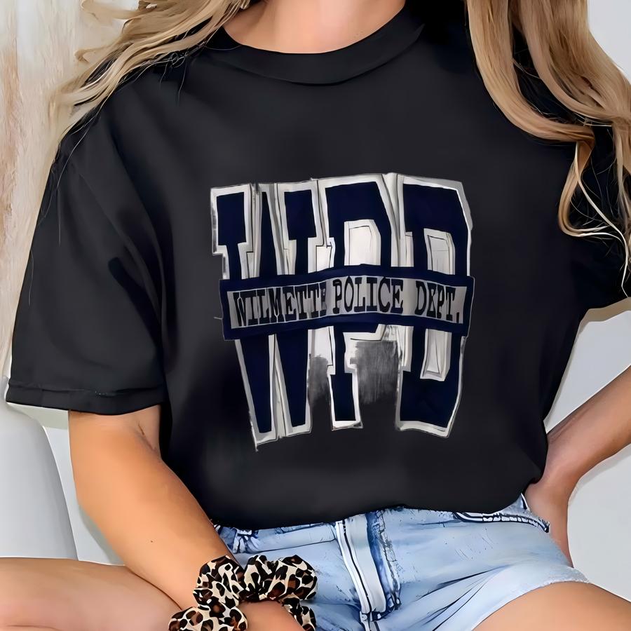 Vintage 90s Wilmette Police Department Sweatshirt Wpd Crewneck Wilmette Police Department Sweater Pullover Wypd Logo X T-shirt