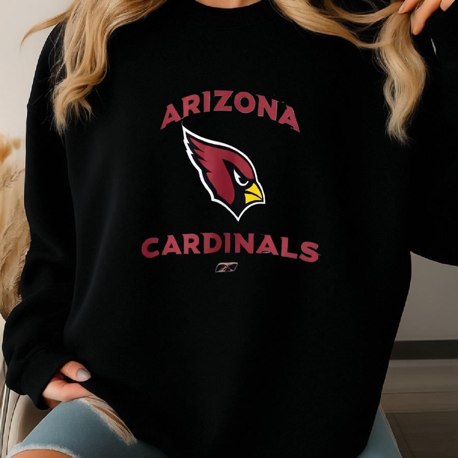 Vintage Arizona Cardinals Sweatshirt Cardinals Crewneck Cardinals Sweater Pullover Sportswear Arizona Cardinals Print Logo Grey  Sweatshirt