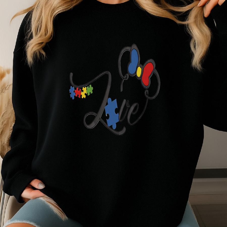 Magical Mouse Autism Awareness Sweatshirt, Autism Awareness Hoodie, Cute Character Sweatshirt Sweatshirt
