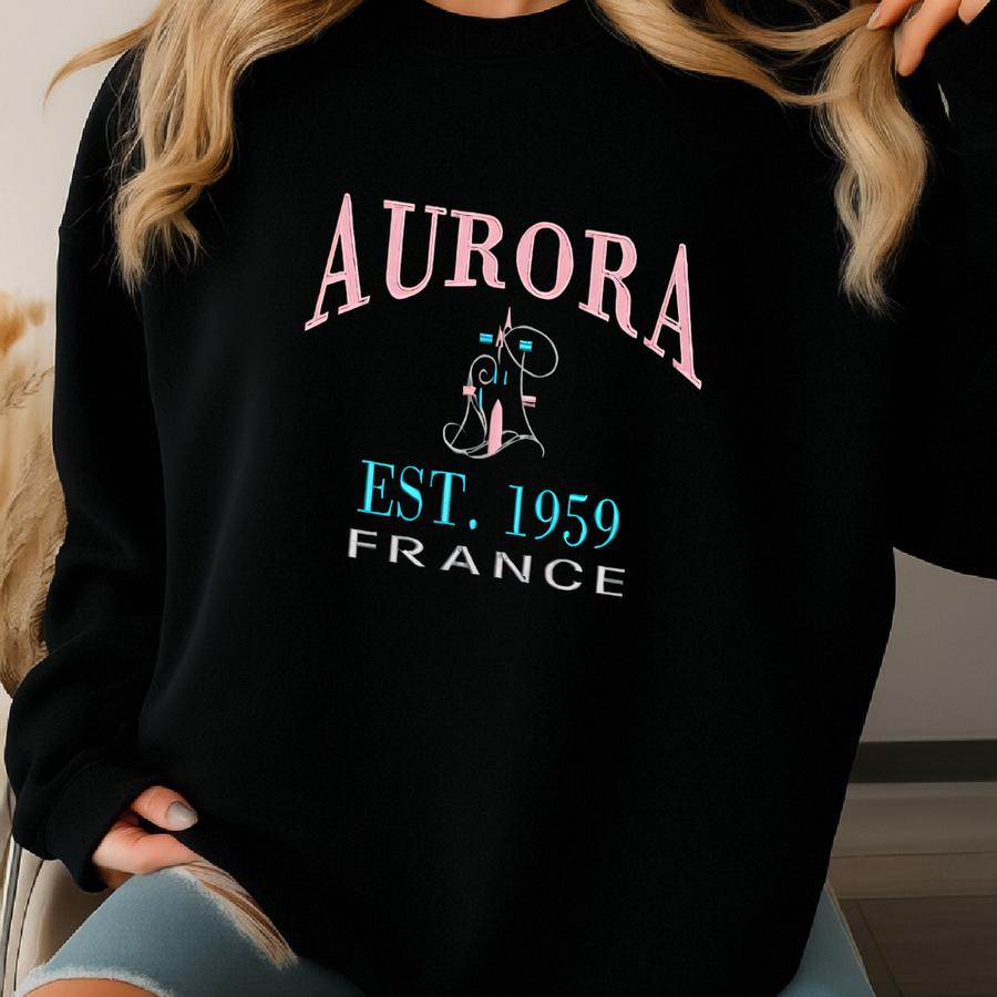 Princess Aurora Sweatshirt: Sping Beauty Varsity Style Sweatshirt
