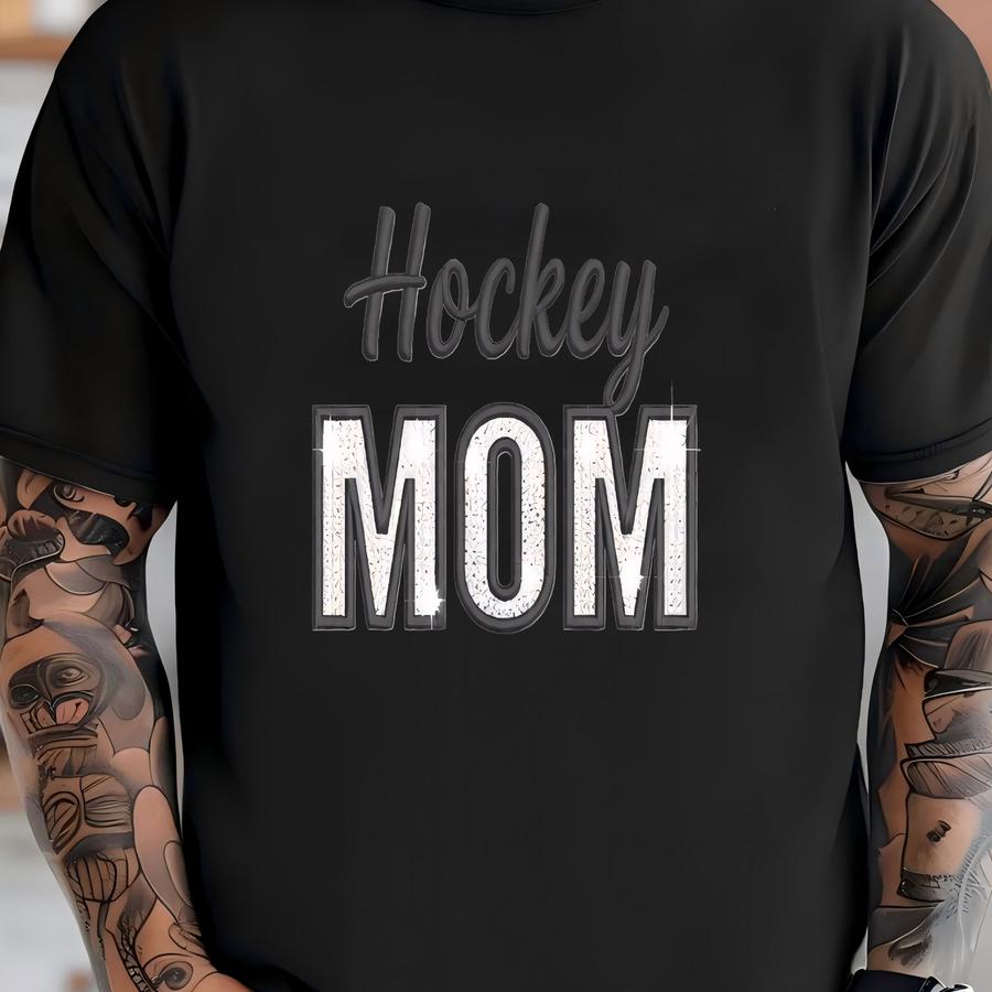 With Rhinestone Filled Mom Hat, Personalized Hockey Mom, Gift For Her, Gift For Him, Birthday Gifts, Hockey Mom Hat/bling! T-shirt