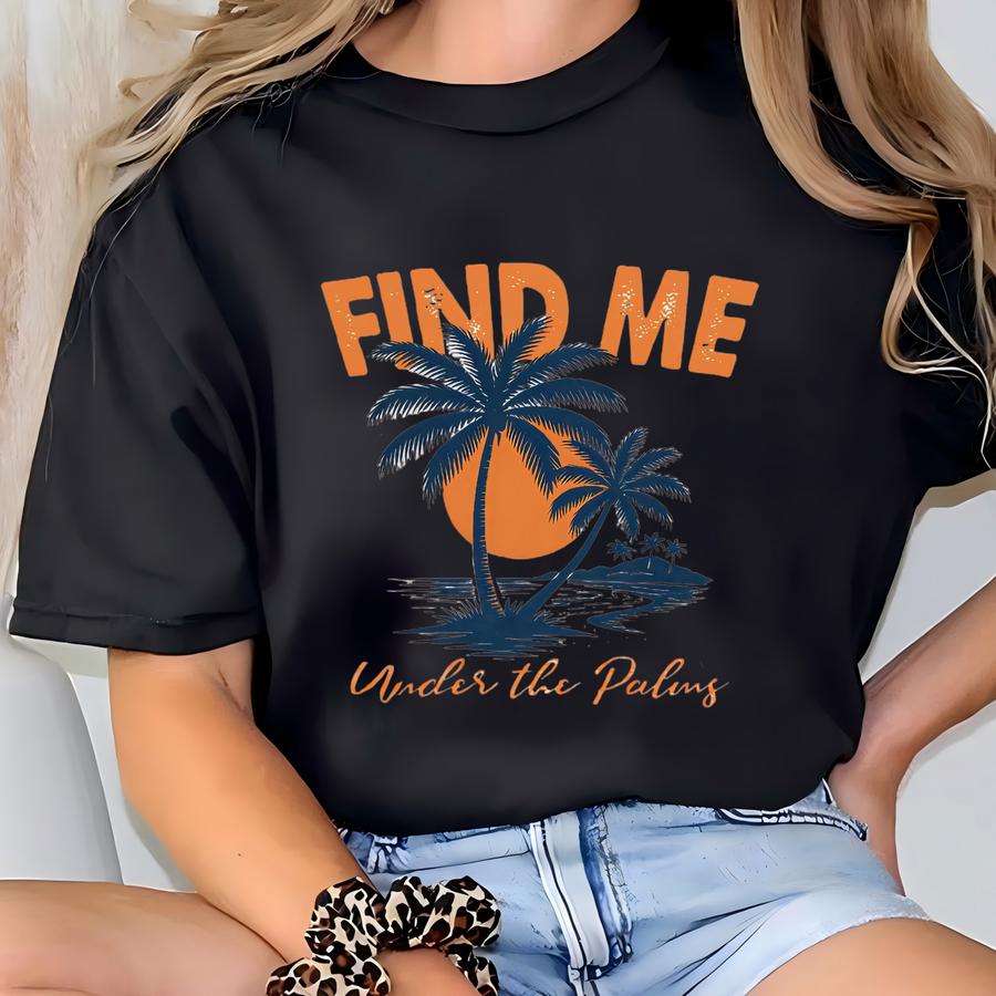 Retro Comfort Beach Tshirt, Tropical Summer Shirt, Women's Beach Holiday Gift, Girls Vacation Tee, Funny Sunset Crewneck, Summer Vibes Shirt T-shirt