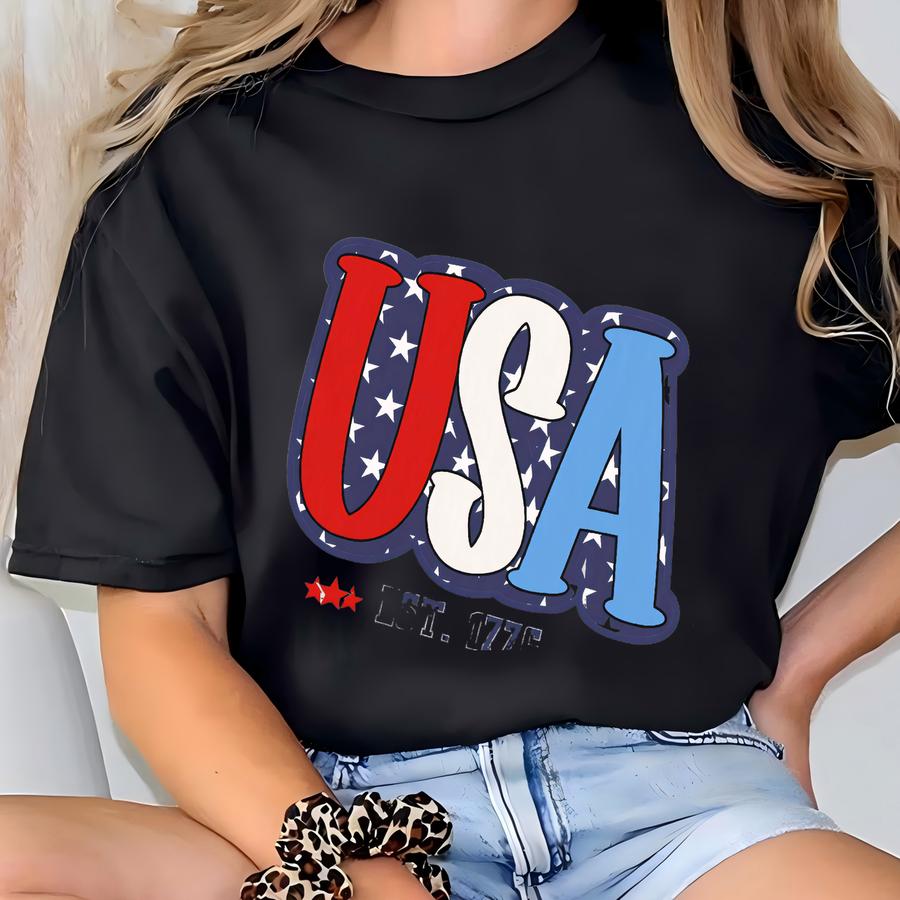 Usa Shirt, America 4th Of July Tee, 4th Of July Shirt, Patriotic Shirt, Red White And Blue Tee, Independence Day Shirt T-shirt