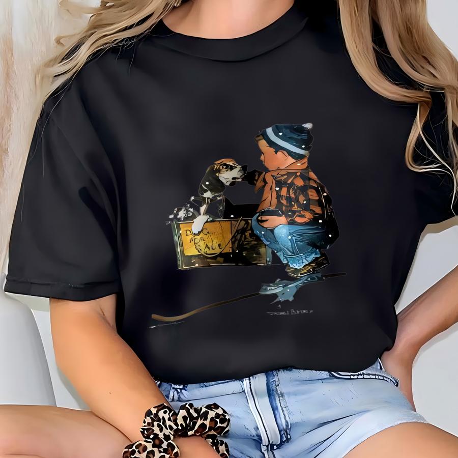 Vintage 90s Boy Meets His Dog Sweatshirt Boy Meets His Dog Crewneck Cute Graphics Sweater Pullover Streewear Nice Gray Colour Size Medium T-shirt