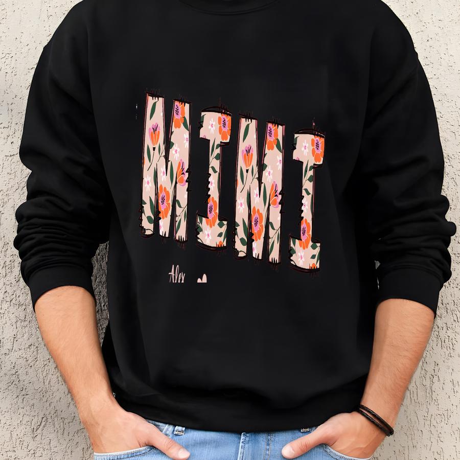 Personalized Mimi Shirt With Grandkids Names, Floral Mimi T-shirt, Mimi Gifts, Mother's Day Shirt, Custom Kids Names Grandma Shirt, Mimi Tee Sweatshirt