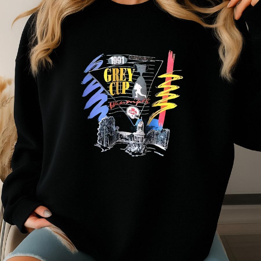 Vintage 90s Grey Cup Cfl Sweatshirt: Softwear Winnipeg, Size M Sweatshirt