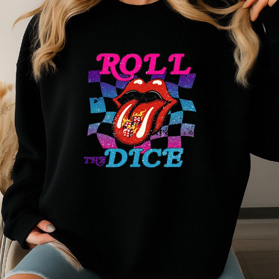 Roll The Dice Shirt – Funny Dice Game T-shirt, Casino Gift Tee, Board Game Lover Hoodie, Lucky Long Sve, Gift For Gamers Gift Sku3 50 Sweatshirt