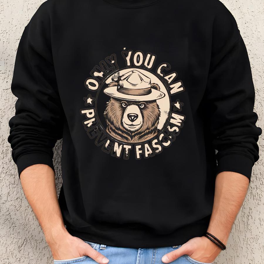 National Park Bear Hoodie: Resist Fascism Political Activist Gift Sweatshirt