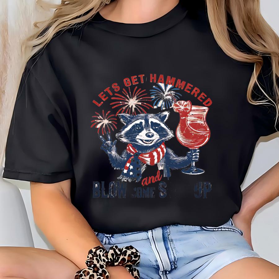 Snarky Raccoon 4th Of July Shirt: Funny Patriotic Tee T-shirt