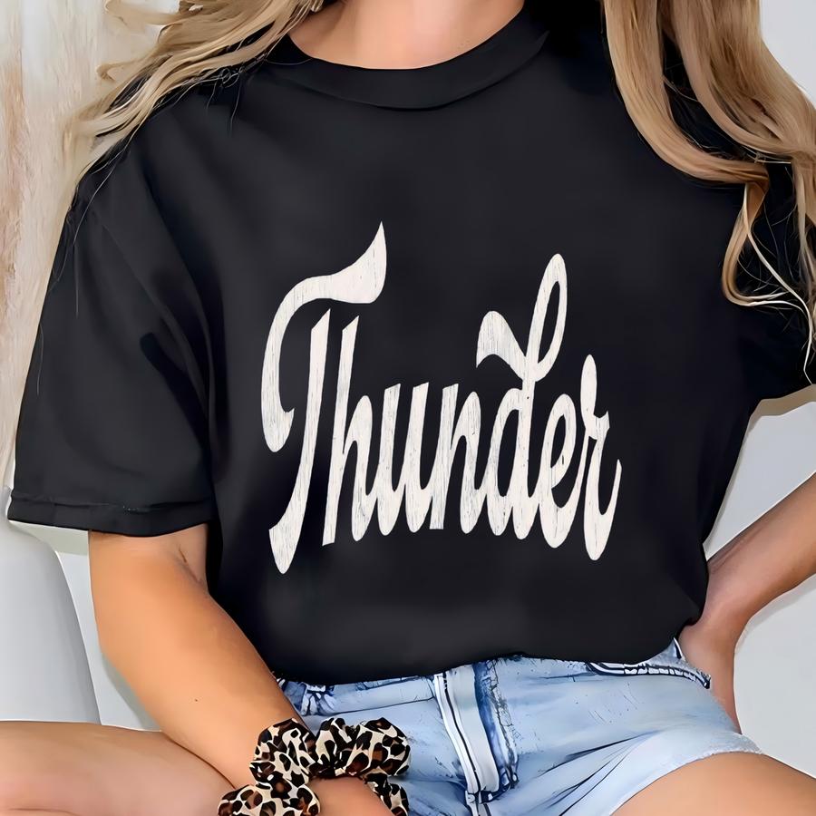 Thunder Sweatshirt Thunder Sweatshirt Thunder Game Day Womens Thunder Crewneck T-shirt