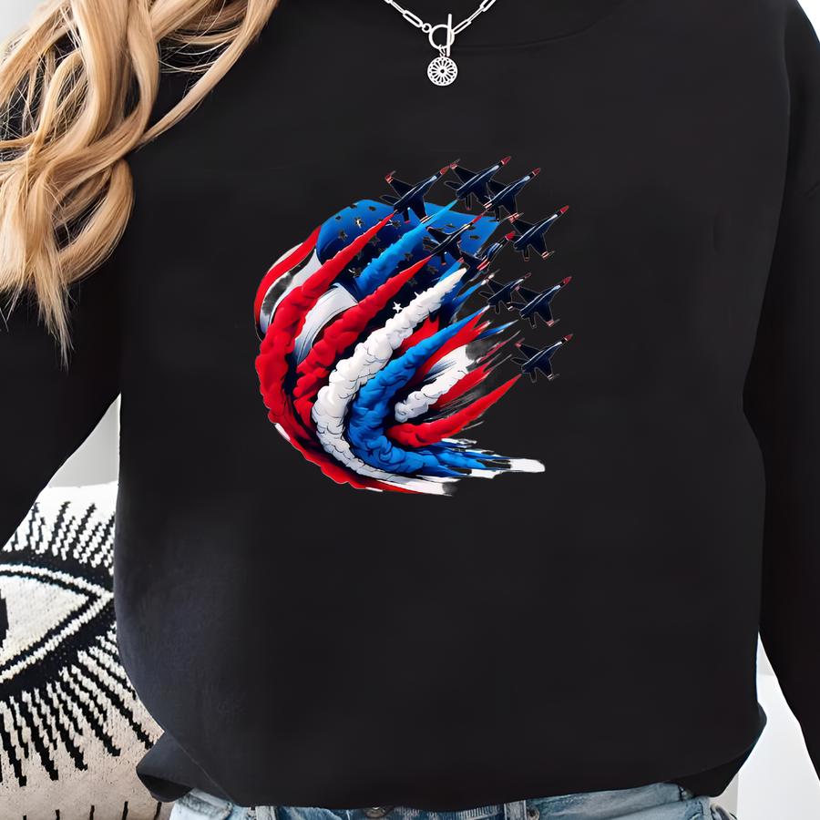 Plane Smoke Flag Sweatshirt