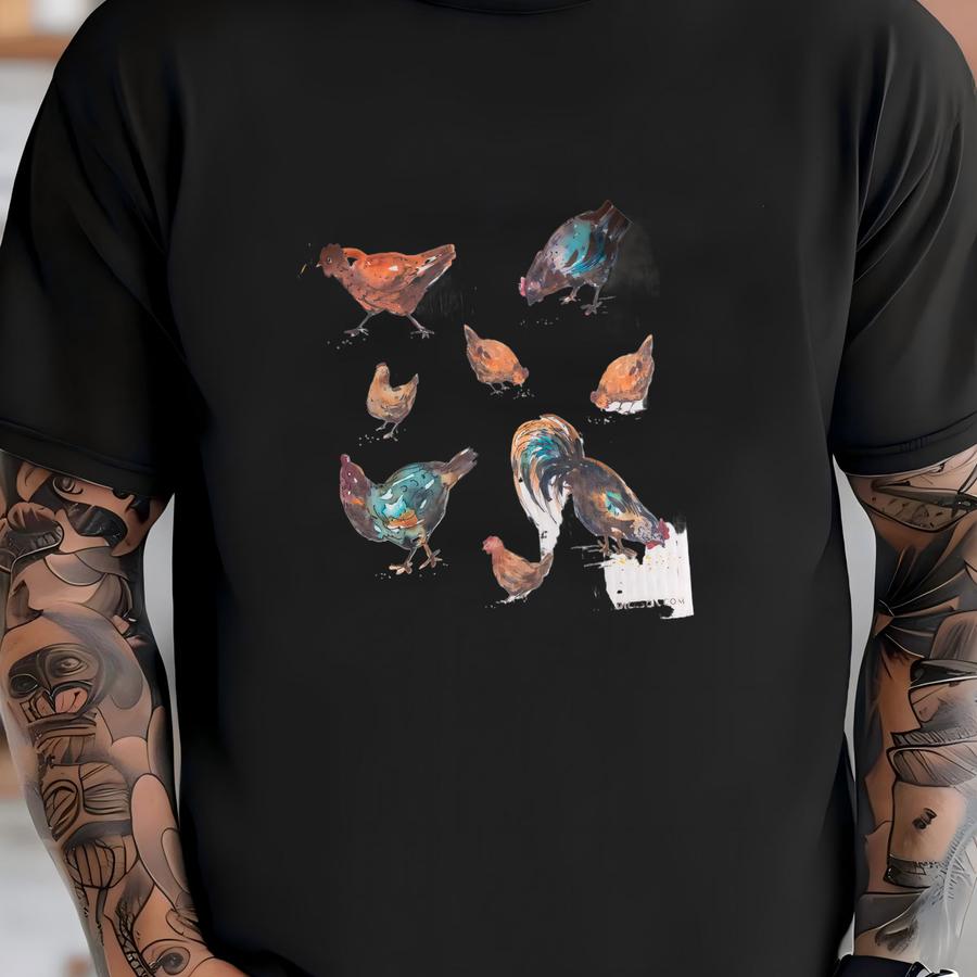 Chicken Decor Farmhouse Chicken Lover Gift Swedish Dishcloth Chicken Lady Swedish Cloth Gift Zero-waste Eco-friendly Cleaning Cockerel Farm T-shirt