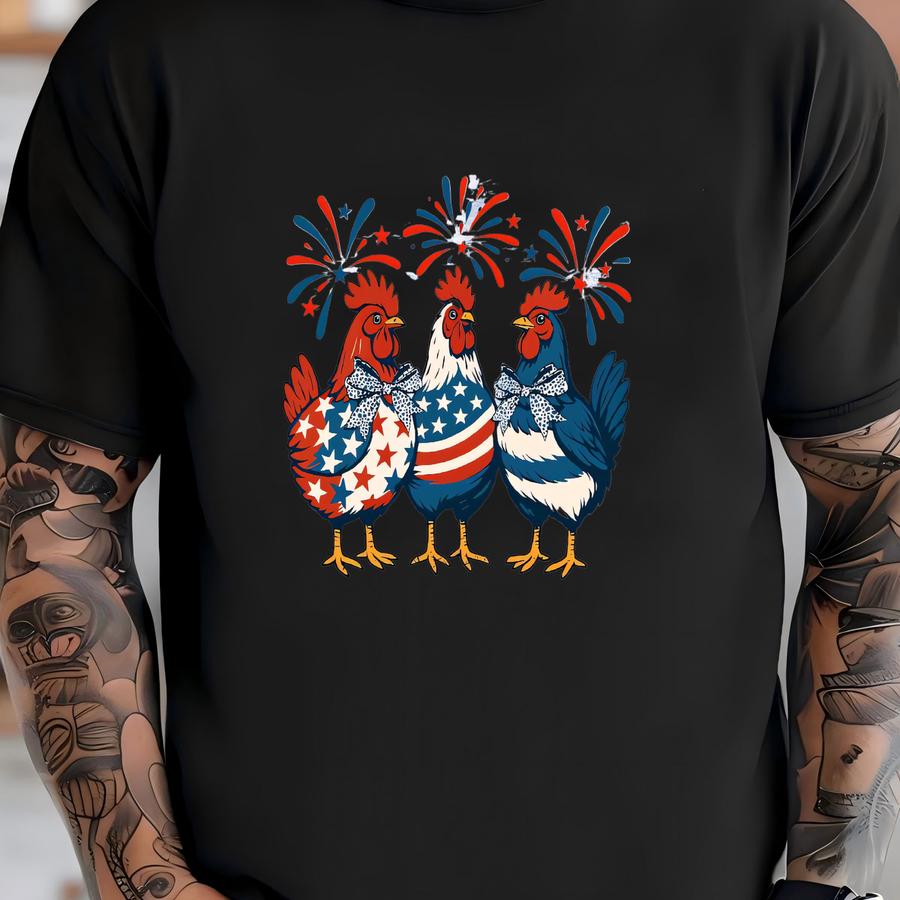 Patriotic Usa Rooster American Coquette 4th Of July Sweatshirt, Usa Chicken, Fourth Of July American, Funny July 4th, Independence Dayjul021 T-shirt