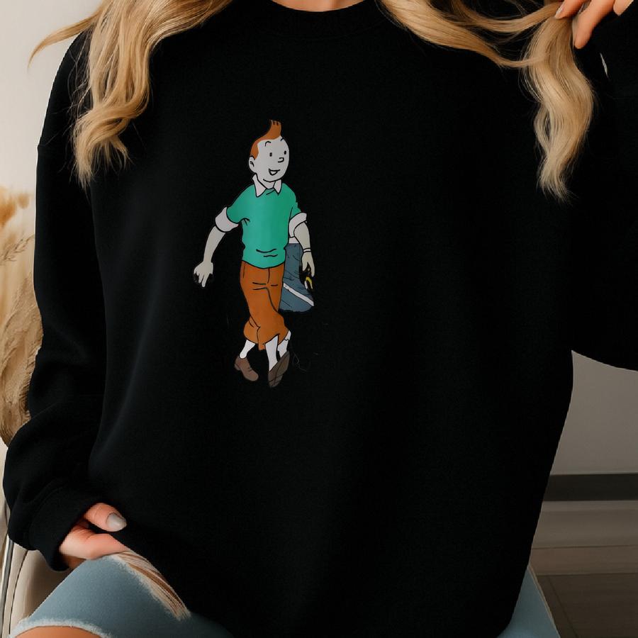 Vintage Adventure Of Tin Tin And Snowy (comic) T-shirt Large Sweatshirt