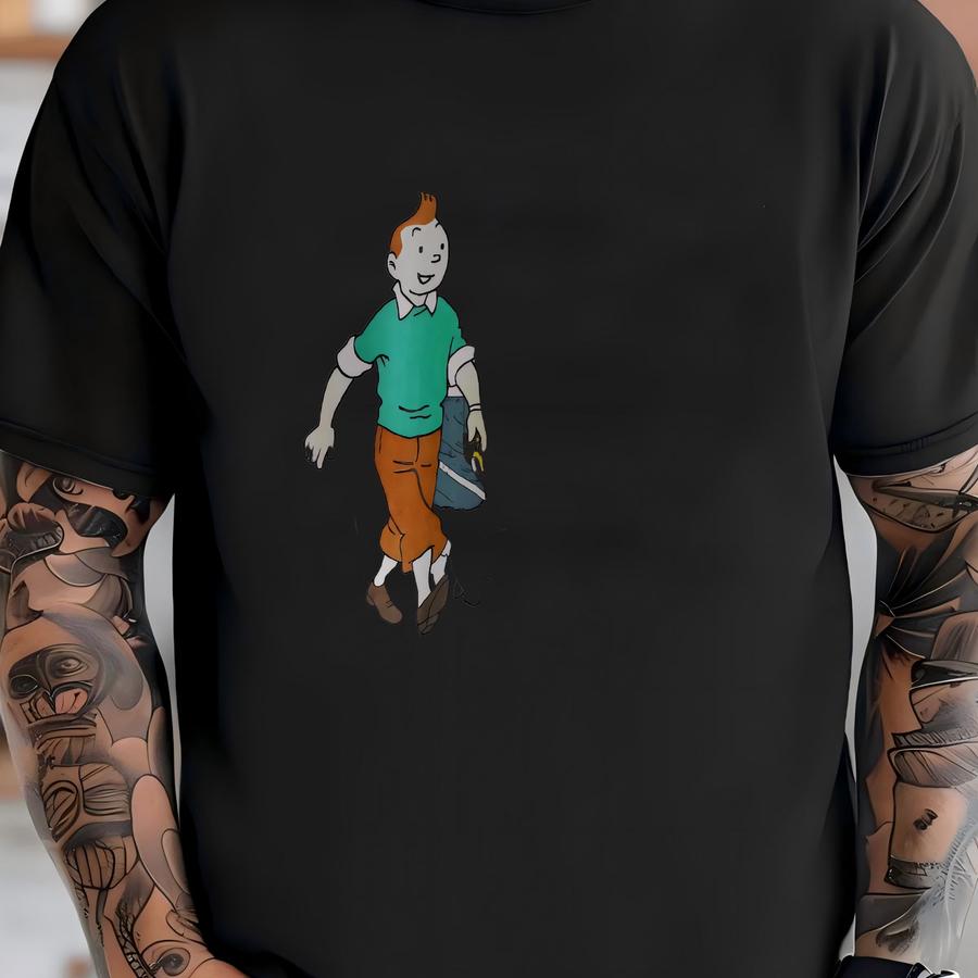 Vintage Adventure Of Tin Tin And Snowy (comic) Hoodie Large T-shirt