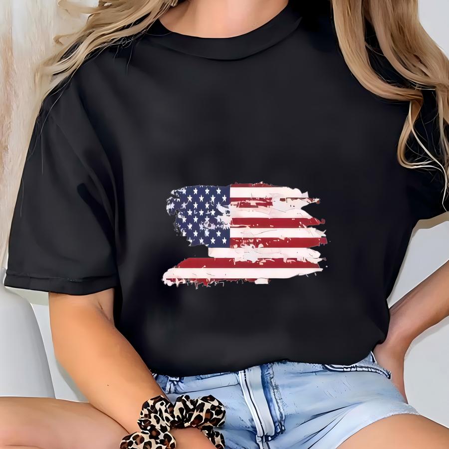 Womens 4th Of July American Shirt, Liberal Protest Shirt, Stars And Stripes Anti Rejecting Kings Since 1776 Political Shirt T-shirt
