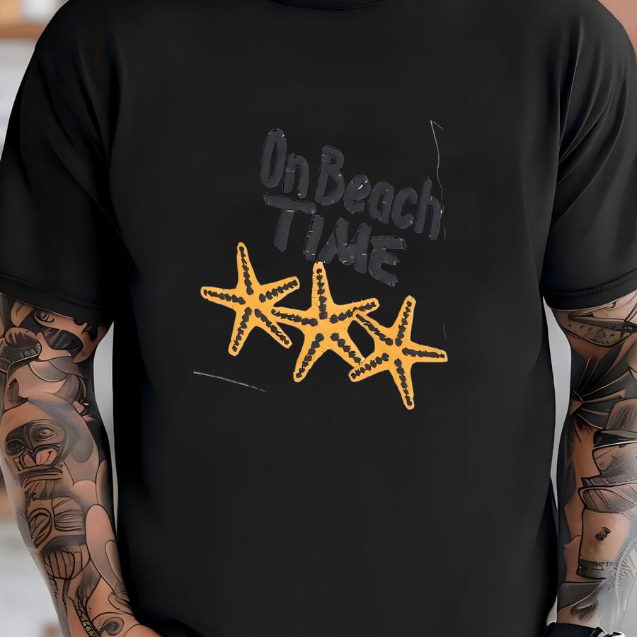 Custom Text Starfish Baseball Cap Hat: Beach Vacation Gift, White More T-shirt