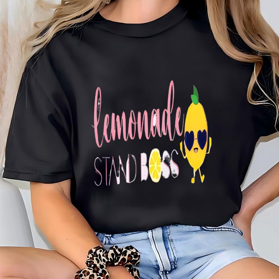 Custom Lemonade Stand Boss Shirt For Boys And Girl With Custom Business Name Summer T Shirt Vintage Lemon Shirt For Lemonade Birthday Shirt T-shirt