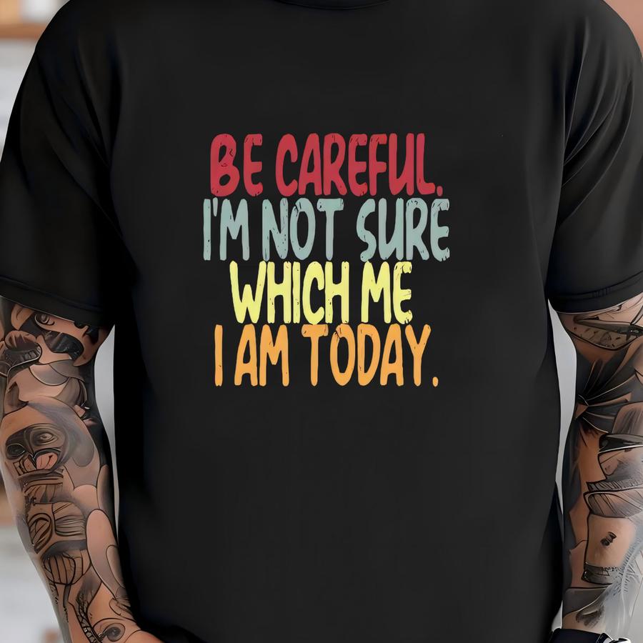 Be Careful I'm Not Sure Which Me I Am Today Sweatshirt, Funny Shirt, Silly Saying Hoodie, Great Gift For Co-workers Shirt T-shirt