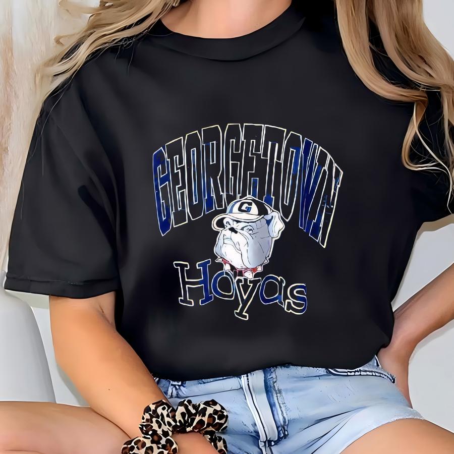 Vintage 90s Georgetown Hoyas Sweatshirt: Ncaa Blue Pullover, Size Xl T-shirt