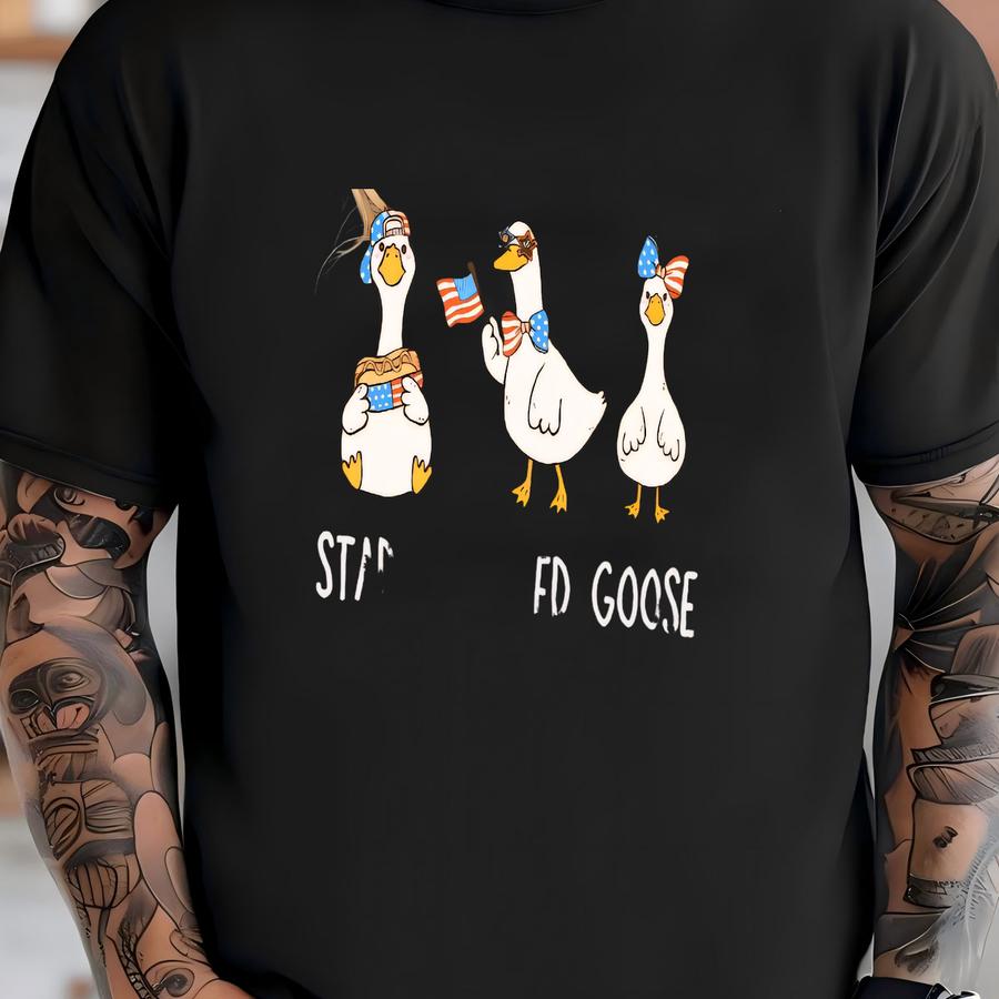 Star-spangled Goose Shirt: Patriotic 4th Of July Tee T-shirt