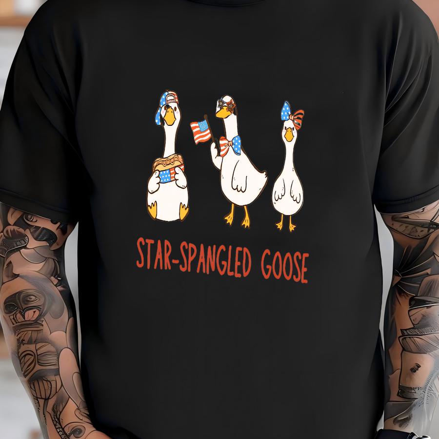 Star Spangled Goose 4th Of July Shirt: Patriotic Toddler Tee T-shirt