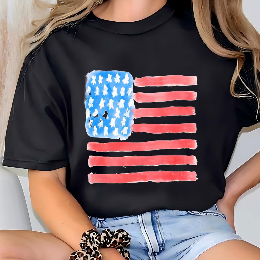 Cute American Flag Sweatshirt - American Flag Sweatshirt - America - Usa Sweatshirt - Patriotic Sweatshirt - 4th Of July Sweatshirt T-shirt