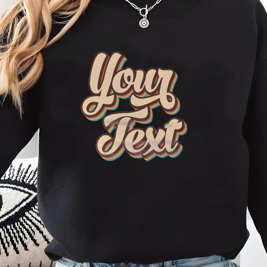 Retro Custom Racerback Tank Top,personalized Crop Top,vintage Style Custom Racerback ,personalized Tee,groovy Custom Racerback Tank,ana1881 Sweatshirt