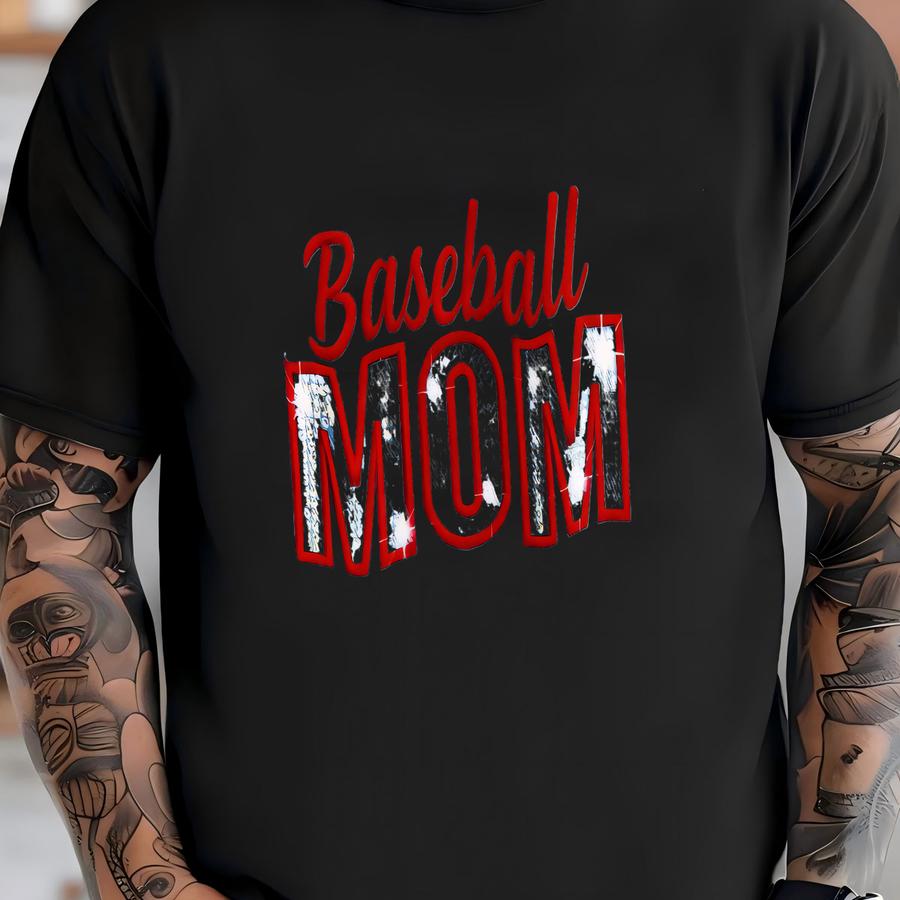 Custom Baseball Mom Denim Jacket, Personalized With Y And Rhinestone Jean Jacket, Baseball Mom, Baseball Mom Denim/! T-shirt