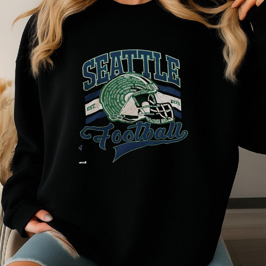 Vintage Seattle Seahawks T-shirt: Retro Football Fan Gift Shirt, Sweatshirt, Hoodie Sweatshirt
