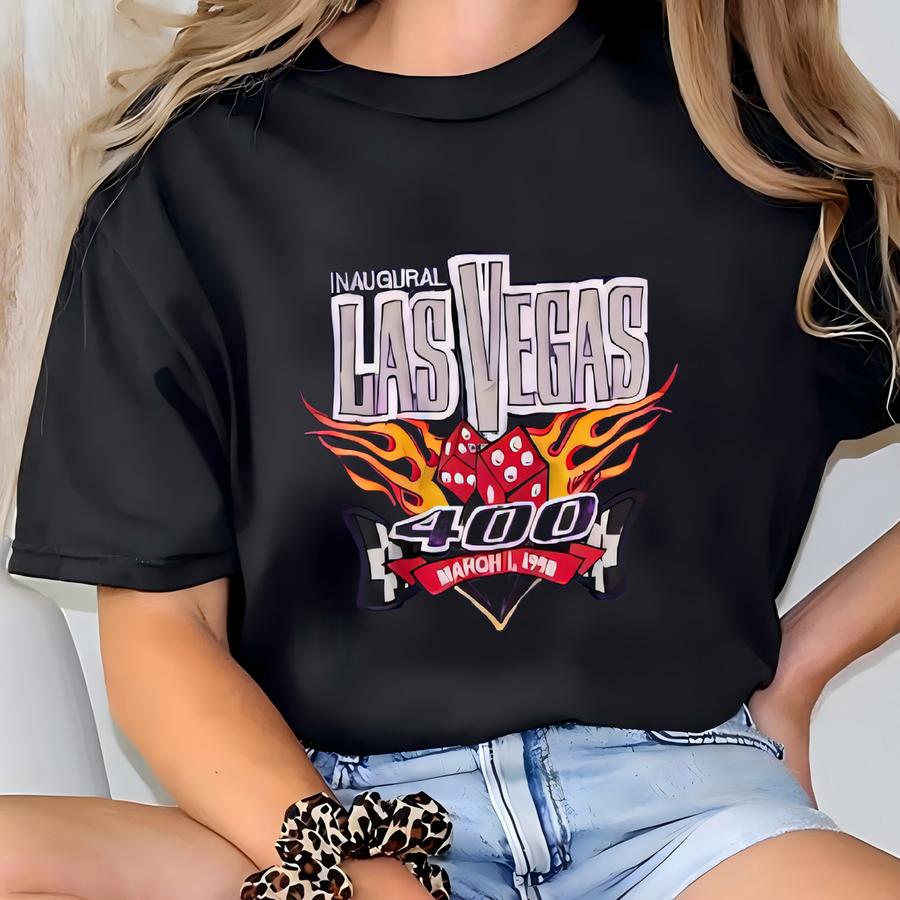 Vintage 90s Inaugural Las Vegas 400 Sweatshirt Brickyard Crewneck Inaugural Race Sweater Nascar Winston Cup Series Logo  T-shirt
