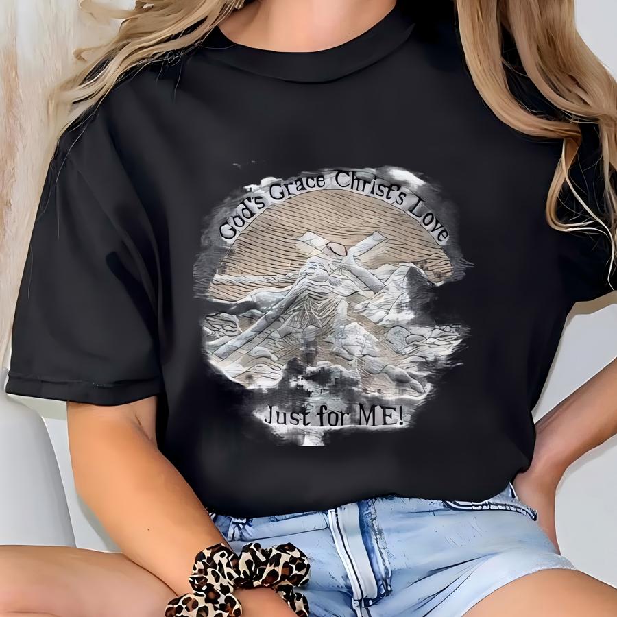 Vintage 90's God's Grace Christ's Love Just For Me! Crewneck Sweatshirt Sz Xl T-shirt