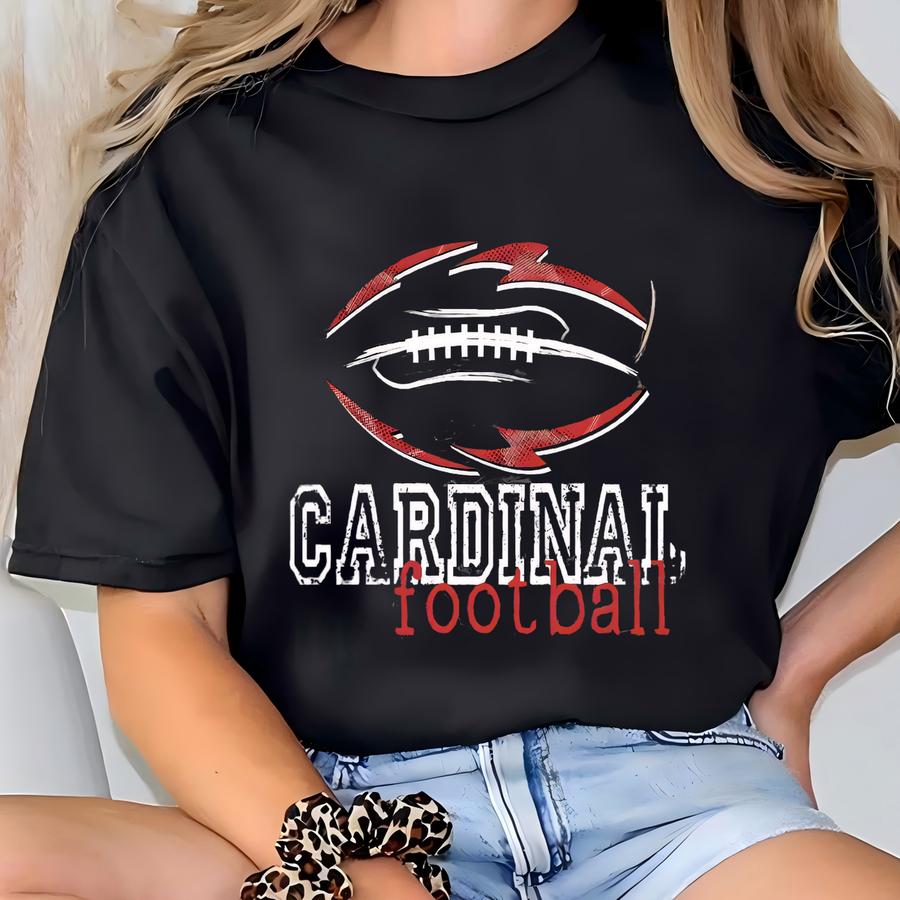 Cardinal Football Shirt Cardinals Shirt School Spirit Shirt Mascot Shirt Football Mom Shirt Sports Shirt Game Day Hoodie Cardinal Pride Tees T-shirt