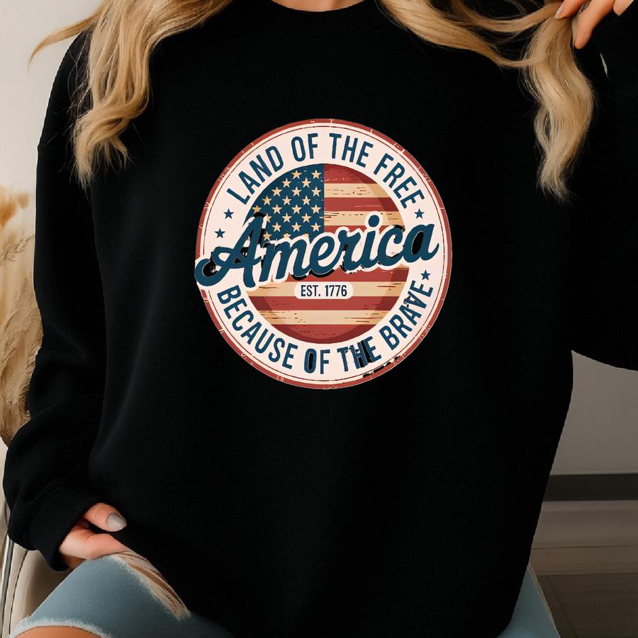 Retro Usa Flag Graphic Tee: 4th Of July American Pride Sweatshirt, Hoodie Sweatshirt