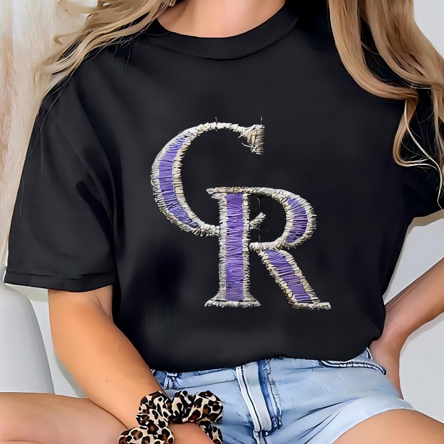 Vintage 90's Colorado Rockies Black Wool Mlb Baseball Fitted Cap Hat Sz 7 1/8 T-shirt