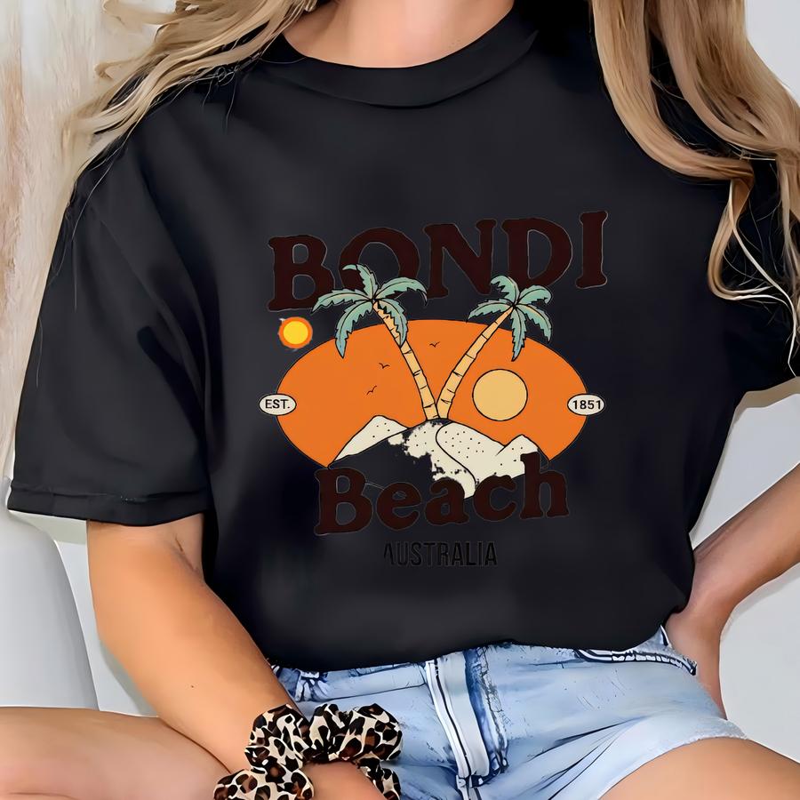 Bondi Beach Australia Shirt, Bondi Beach Gift Souvenir, Beach Vacation Tshirt, Girl's Aussie Group Trip T-shirt