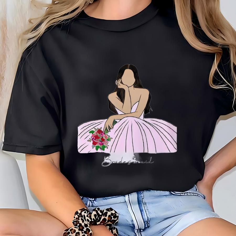 Bride With Roses Bella Canvas Unisex Hoodie T-shirt